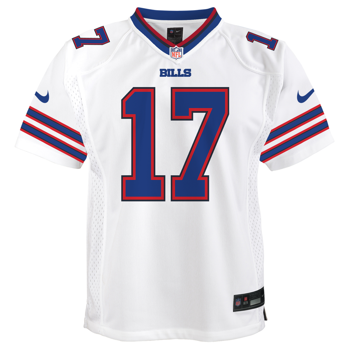 Youth Josh Allen Buffalo Bills Nike White Road Game Player Jersey product image 3, provided for visual reference and product