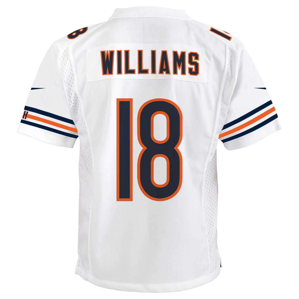 Youth Caleb Williams Chicago Bears Nike White Game Replica Jersey product image 3, provided for visual reference and product