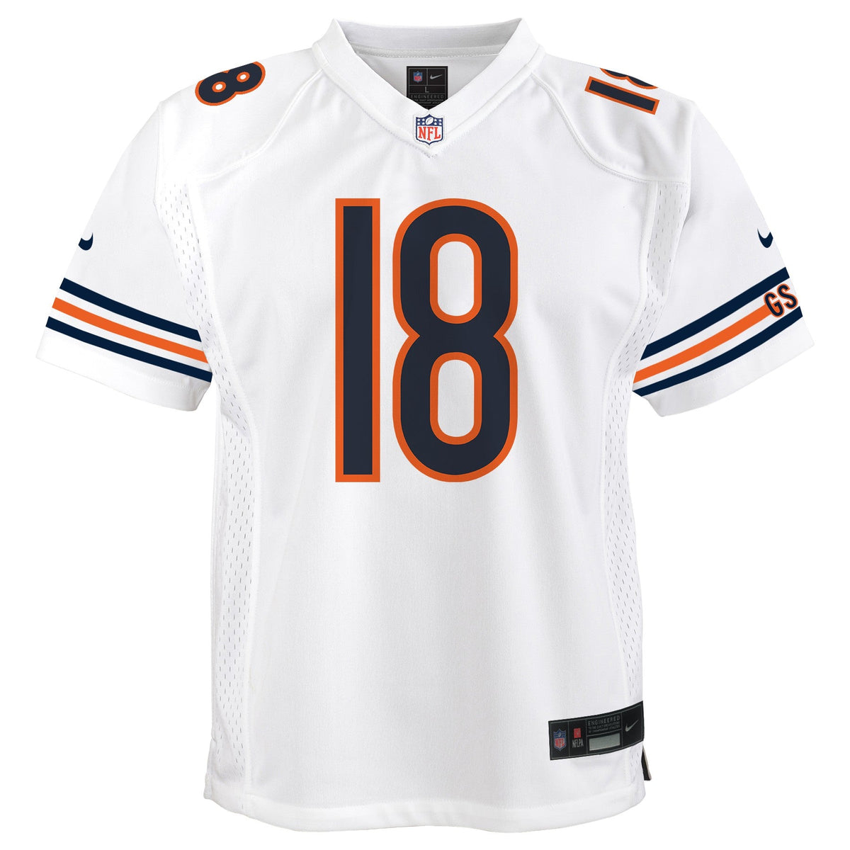 Youth Caleb Williams Chicago Bears Nike White Game Replica Jersey product image 2, provided for visual reference and product