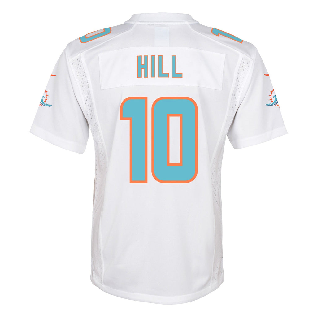 Youth Tyreek Hill Miami Dolphins Nike White Game Replica Jersey product image 3, provided for visual reference and product