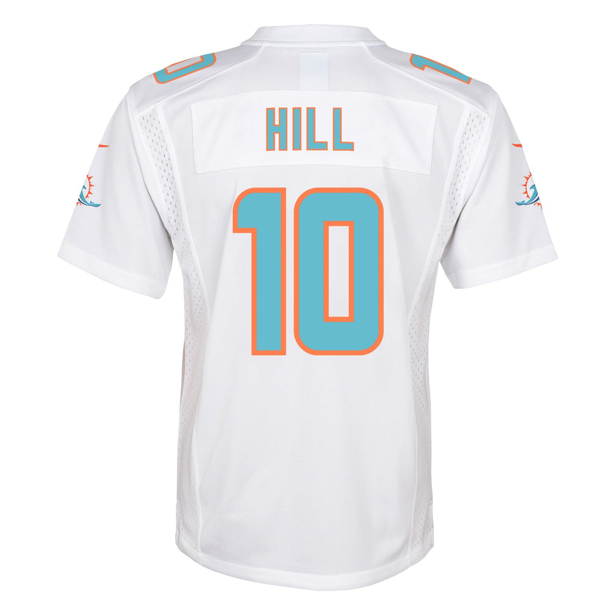 Youth Tyreek Hill Miami Dolphins Nike White Game Replica Jersey product image 3, provided for visual reference and product