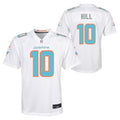 Youth Tyreek Hill Miami Dolphins Nike White Game Replica Jersey product image 1, provided for visual reference and product