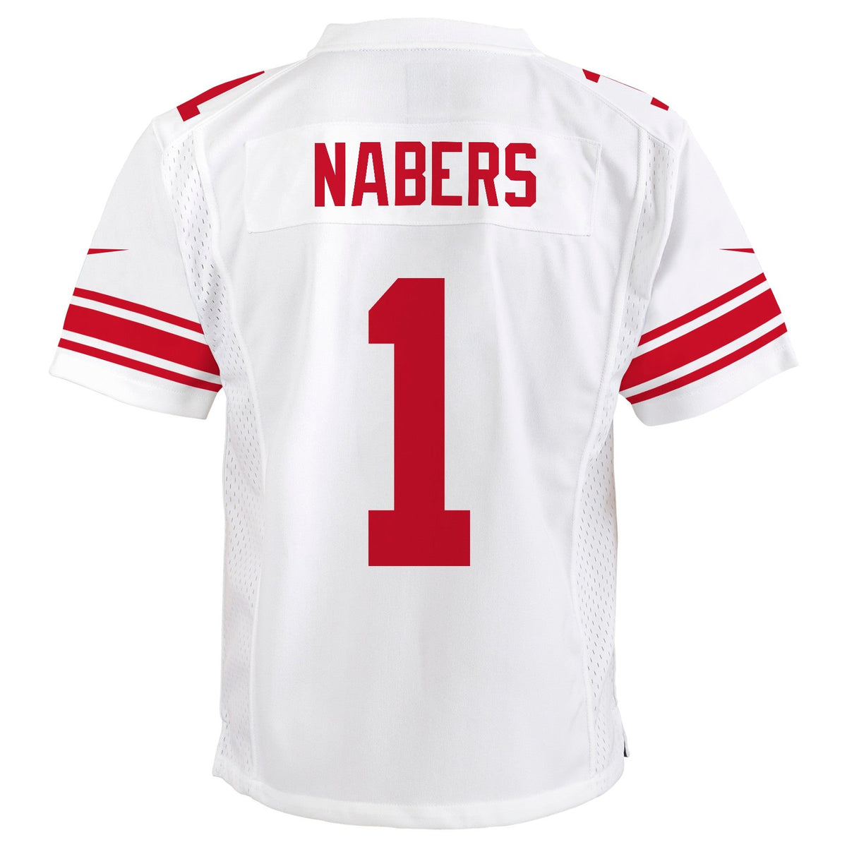 Youth Malik Nabers New York Giants White Nike Game Jersey product image 3, provided for visual reference and product detail