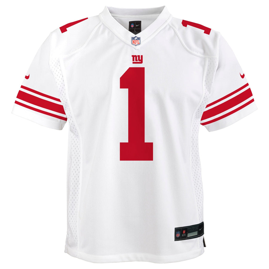 Youth Malik Nabers New York Giants White Nike Game Jersey product image 2, provided for visual reference and product detail
