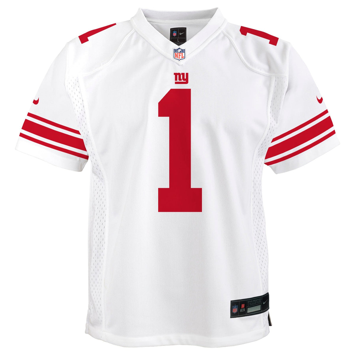 Youth Malik Nabers New York Giants White Nike Game Jersey product image 2, provided for visual reference and product detail