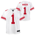 Youth Malik Nabers New York Giants White Nike Game Jersey product image 1, provided for visual reference and product detail