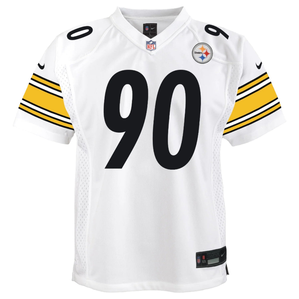 Youth Pittsburgh Steelers T.J. Watt Nike White Game Jersey product image 2, provided for visual reference and product detail