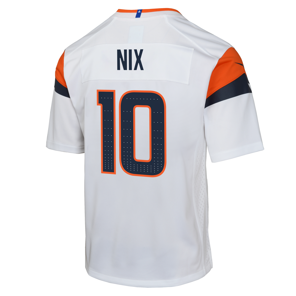 Youth Denver Broncos Bo Nix Nike White Road Team Jersey product image 2, provided for visual reference and product detail
