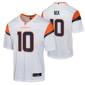 Youth Denver Broncos Bo Nix Nike White Road Team Jersey product image 1, provided for visual reference and product detail