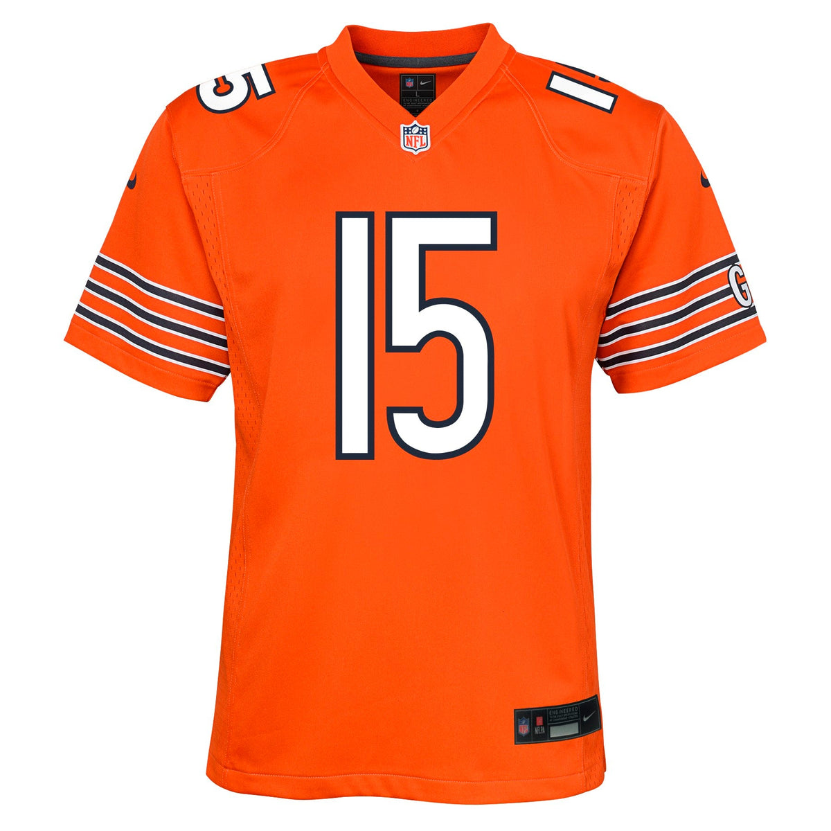 Youth Rome Odunze Chicago Bears Nike Orange Alternate Replica Game Jersey product image 3, provided for visual reference and