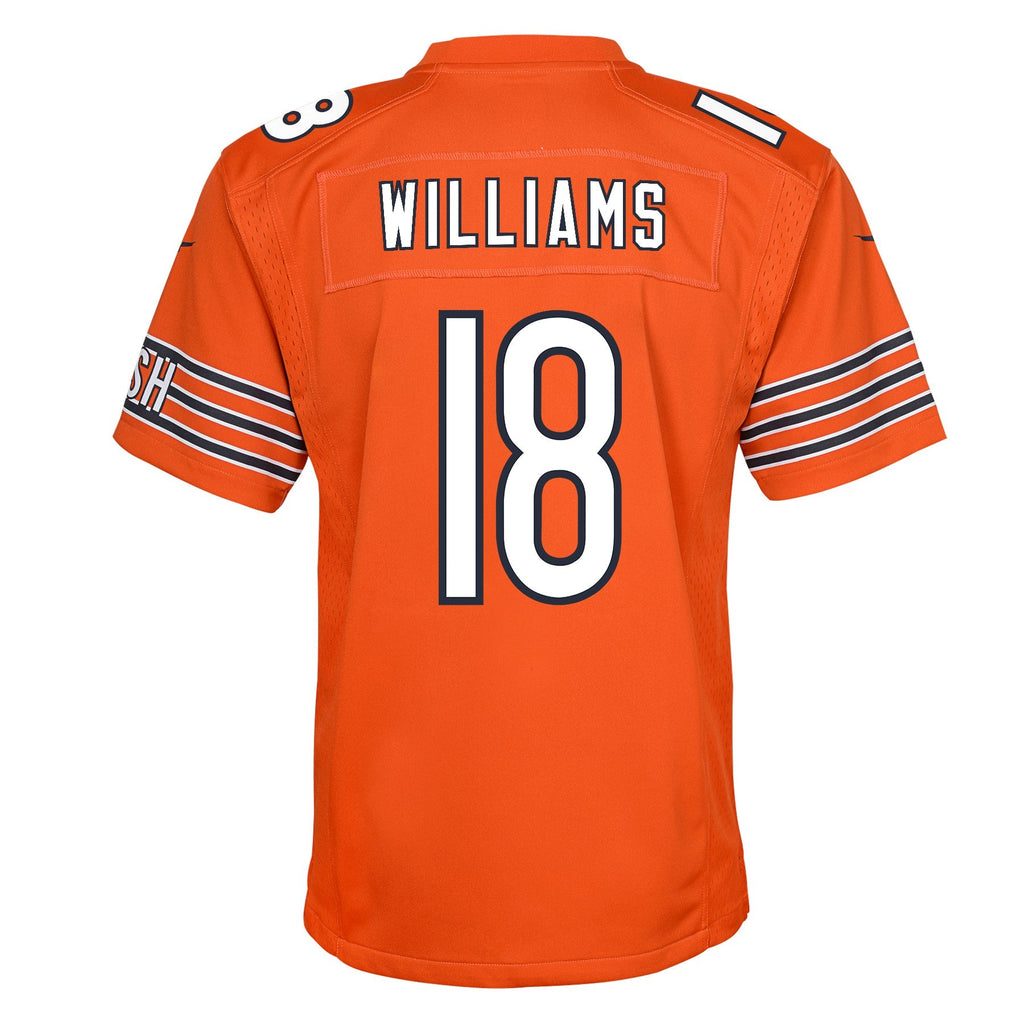 Youth Caleb Williams Chicago Bears Nike Orange Alternate Game Replica Jersey product image 3, provided for visual reference