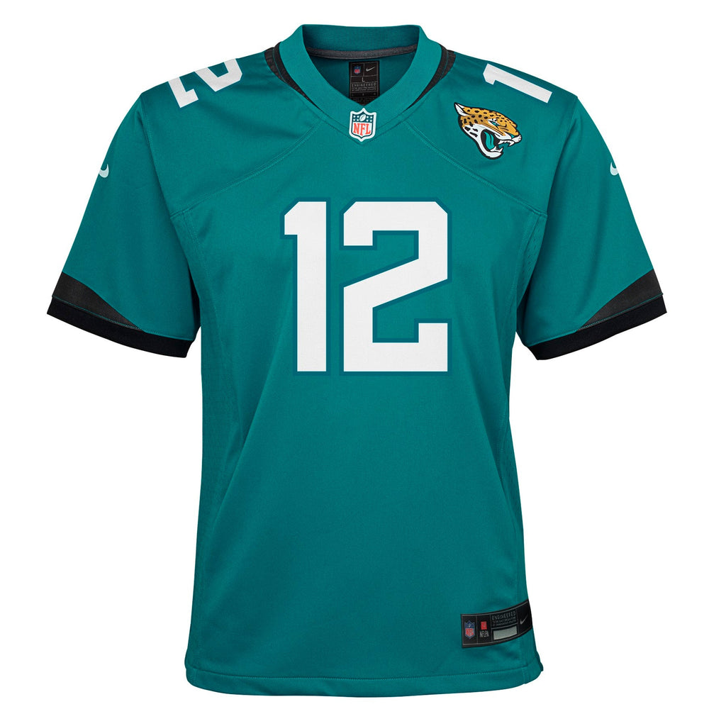 Youth Jacksonville Jaguars Travis Hunter Nike Home Teal Game Jersey product image 2, provided for visual reference and