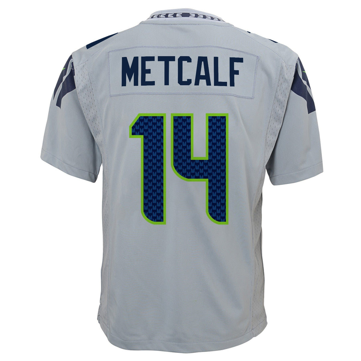 Youth DK Metcalf Seattle Seahawks Nike Wolf Gray Alternate Game Jersey product image 3, provided for visual reference and