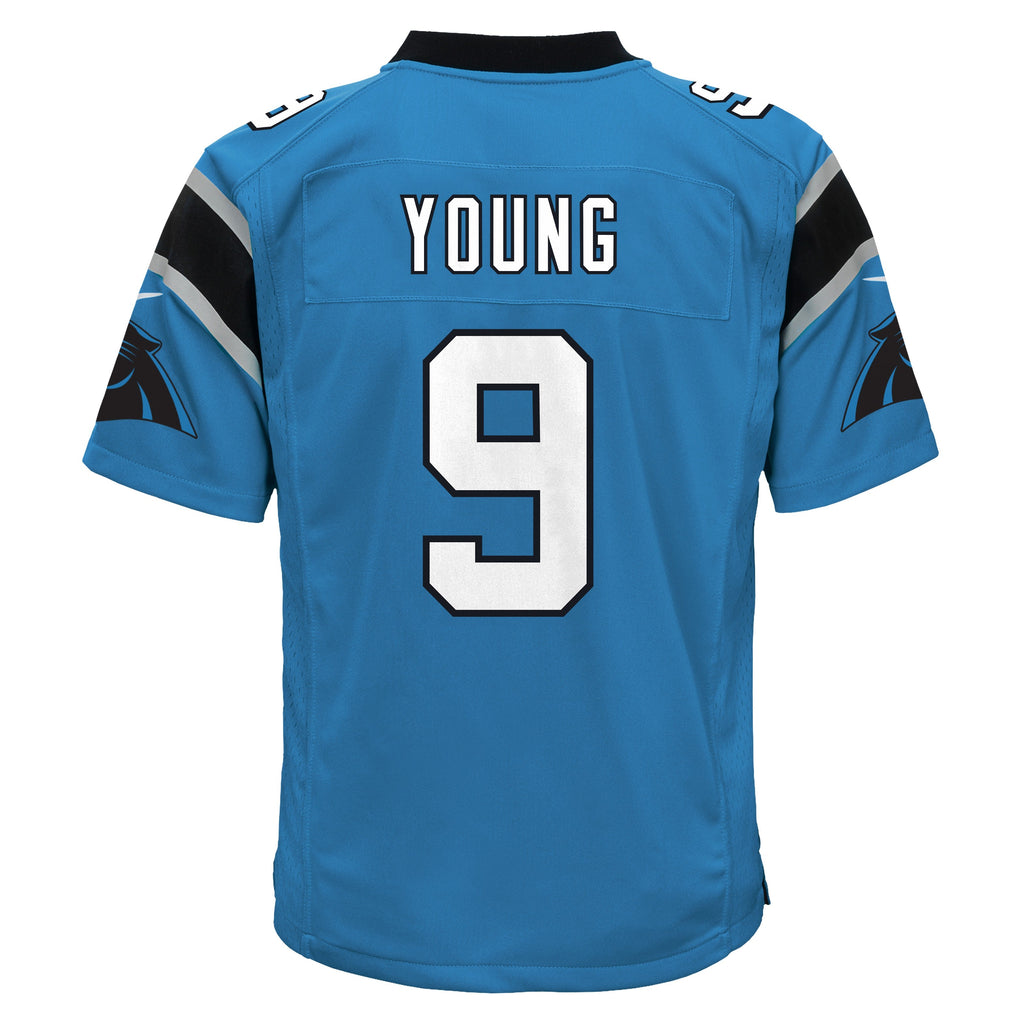 Youth Carolina Panthers Bryce Young Nike Blue Game Jersey product image 3, provided for visual reference and product detail