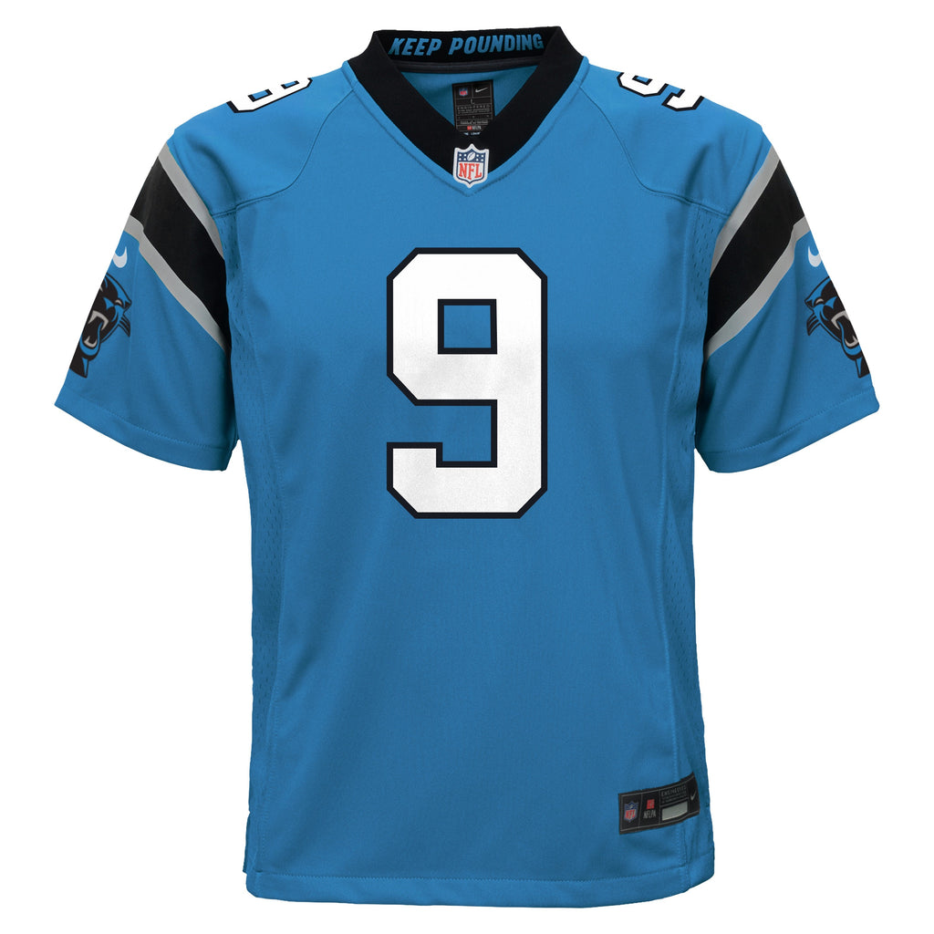 Youth Carolina Panthers Bryce Young Nike Blue Game Jersey product image 2, provided for visual reference and product detail