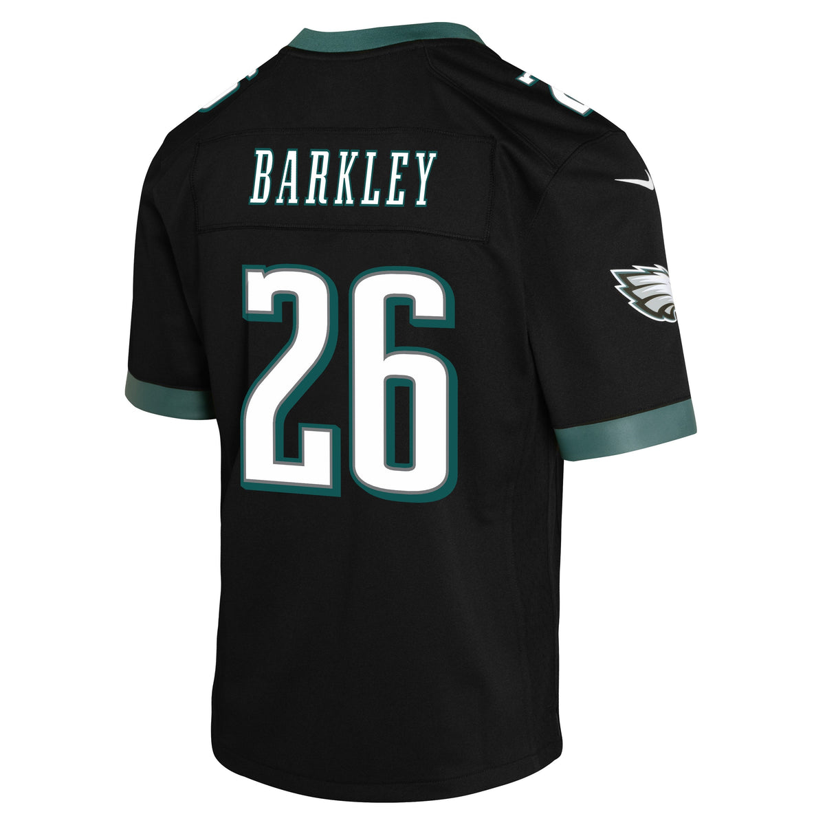 Youth Saquon Barkley Philadelphia Eagles Black Alternate Nike Game Jersey product image 3, provided for visual reference and