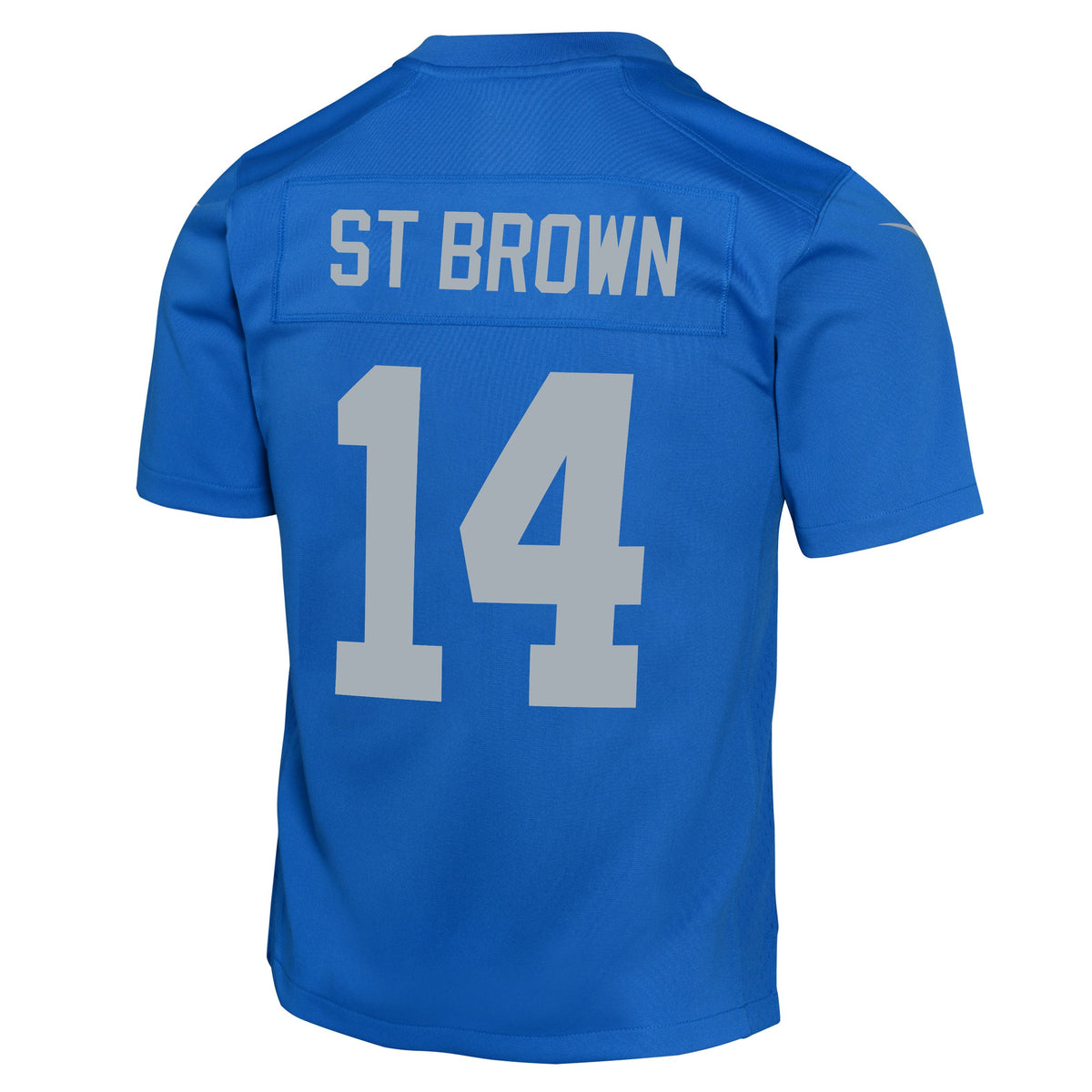 Youth Detroit Lions Amon-Ra St. Brown Nike Alternate Blue Game Jersey product image 3, provided for visual reference and