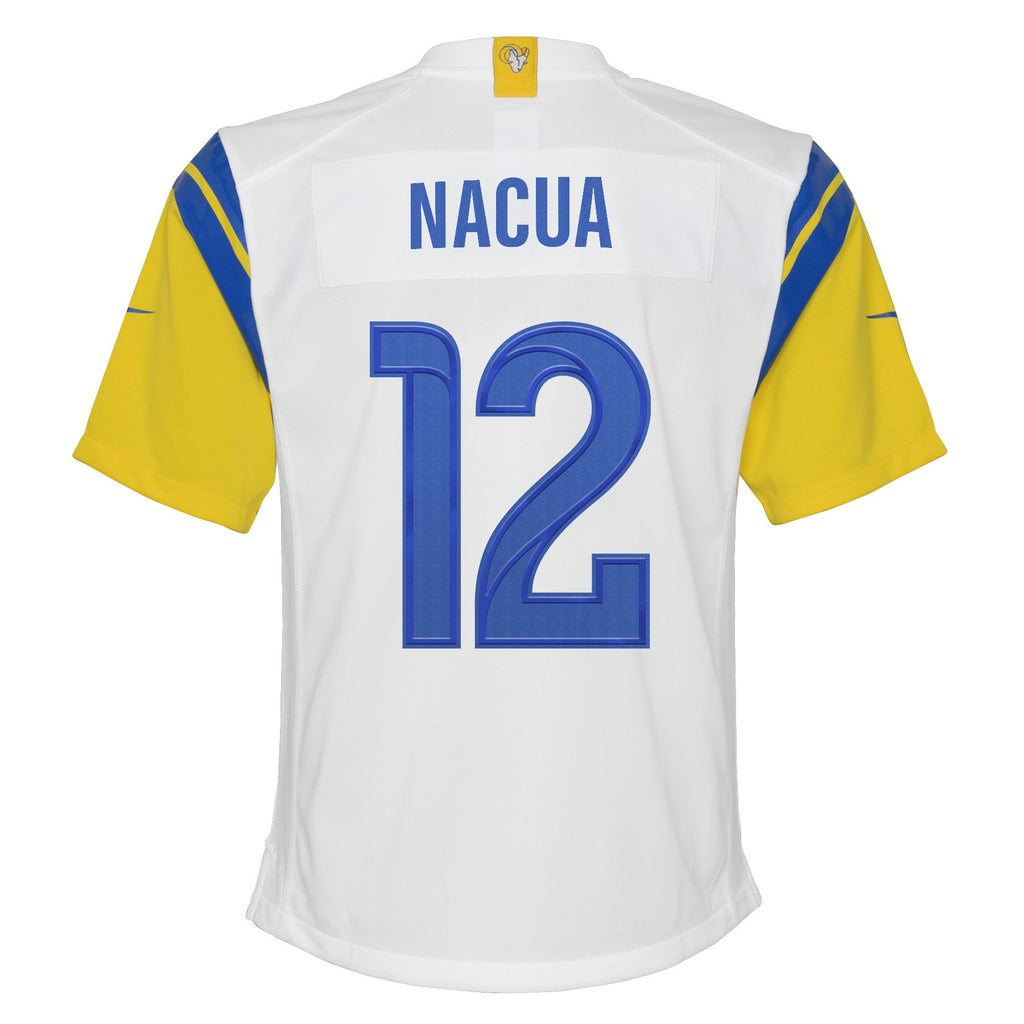 Youth Los Angeles Rams Puka Nacua Nike White Alternate Game Jersey product image 3, provided for visual reference and
