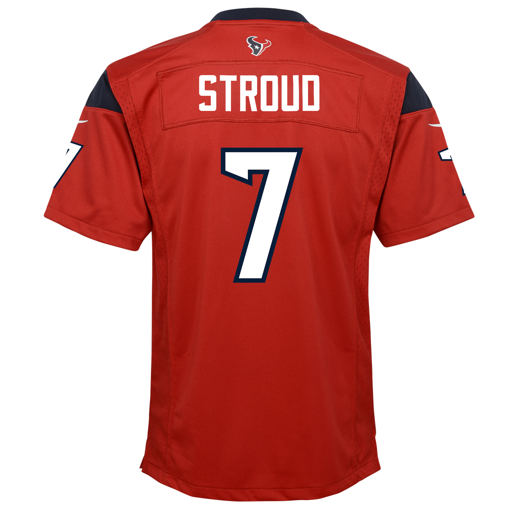 Youth Houston Texans C.J. Stroud Nike Alternate Red Game Jersey product image 3, provided for visual reference and product