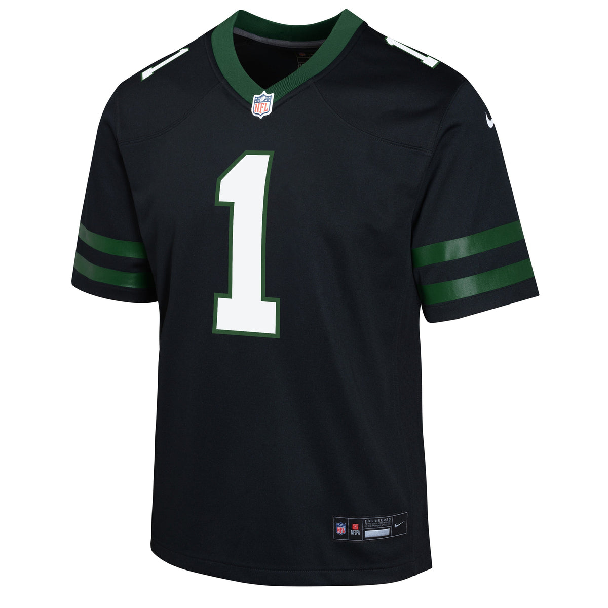 Youth Sauce Gardner New York Jets Nike Black Game Replica Jersey product image 2, provided for visual reference and product
