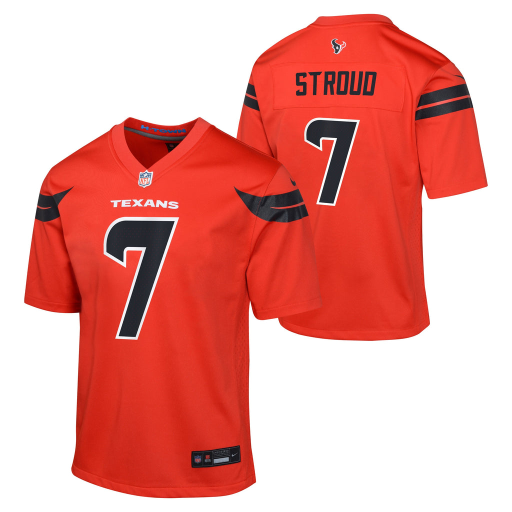 Youth Houston Texans C.J. Stroud Nike Red Alternate Game Jersey product image 1, provided for visual reference and product
