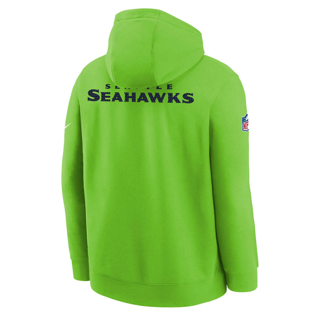 Youth Seattle Seahawks Nike Action Green Sideline Club Pullover Hoodie product image 2, provided for visual reference and