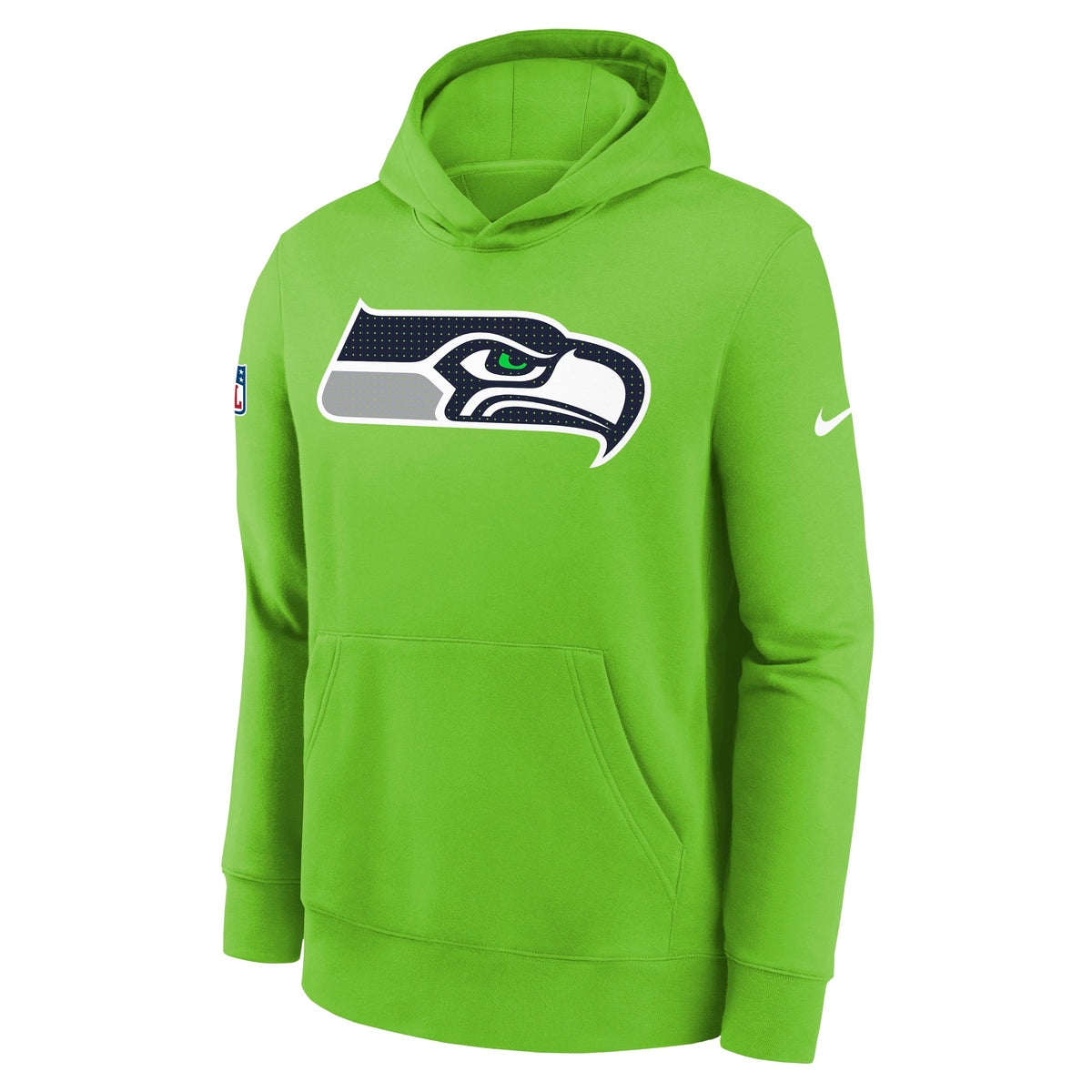 Youth Seattle Seahawks Nike Action Green Sideline Club Pullover Hoodie product image 3, provided for visual reference and