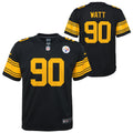 Youth T.J. Watt Pittsburgh Steelers Nike Alternate Black Game Jersey product image 1, provided for visual reference and