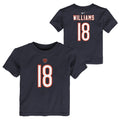Kids Caleb Williams Chicago Bears Nike Navy Child FUSE Name & Number T-Shirt product image 1, provided for visual reference