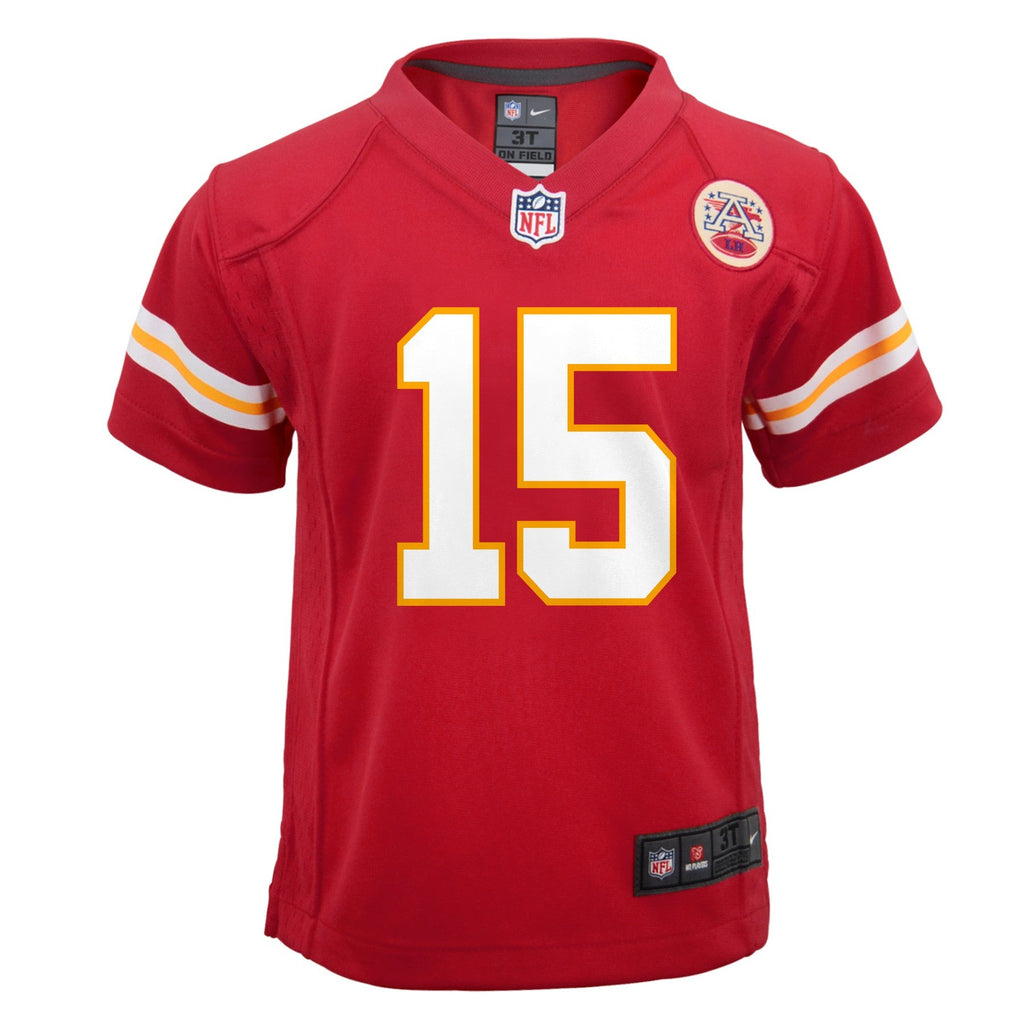 Toddler Patrick Mahomes Kansas City Chiefs Red Nike Replica Jersey product image 2, provided for visual reference and