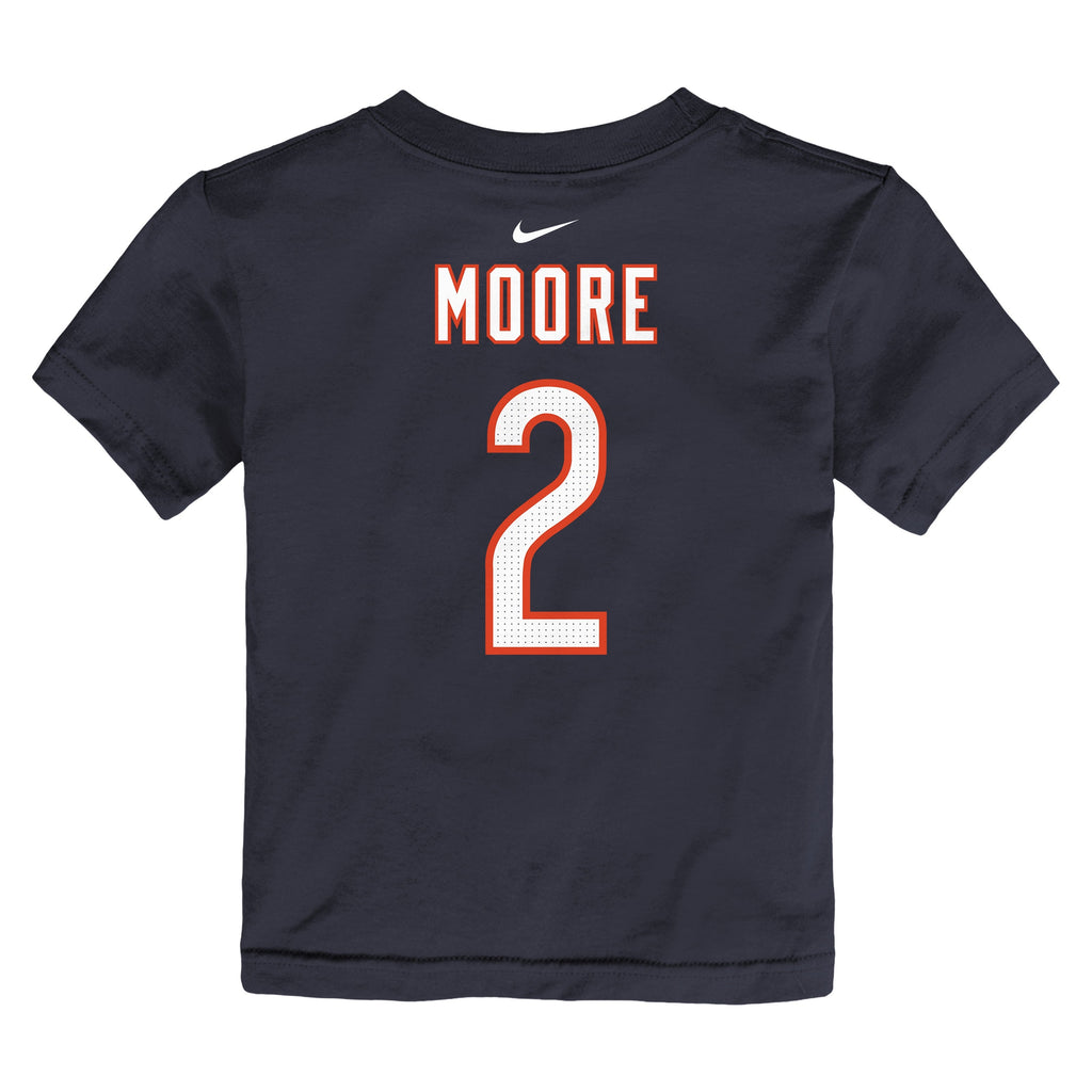 Toddler DJ Moore Chicago Bears Nike Navy FUSE Name & Number T-Shirt product image 3, provided for visual reference and