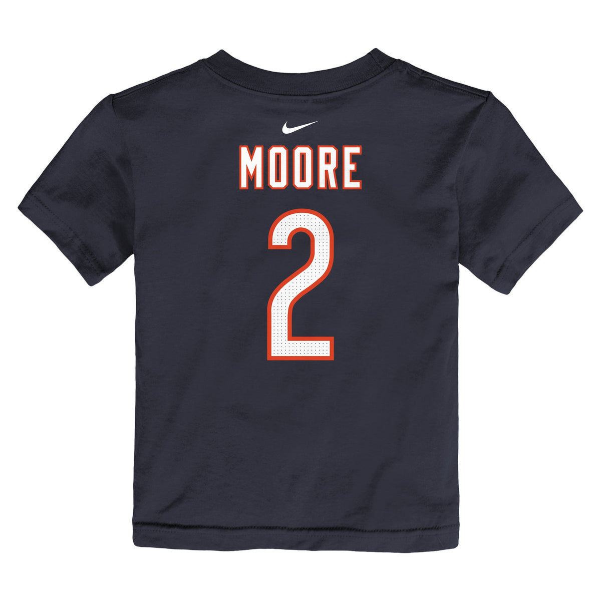 Toddler DJ Moore Chicago Bears Nike Navy FUSE Name & Number T-Shirt product image 3, provided for visual reference and