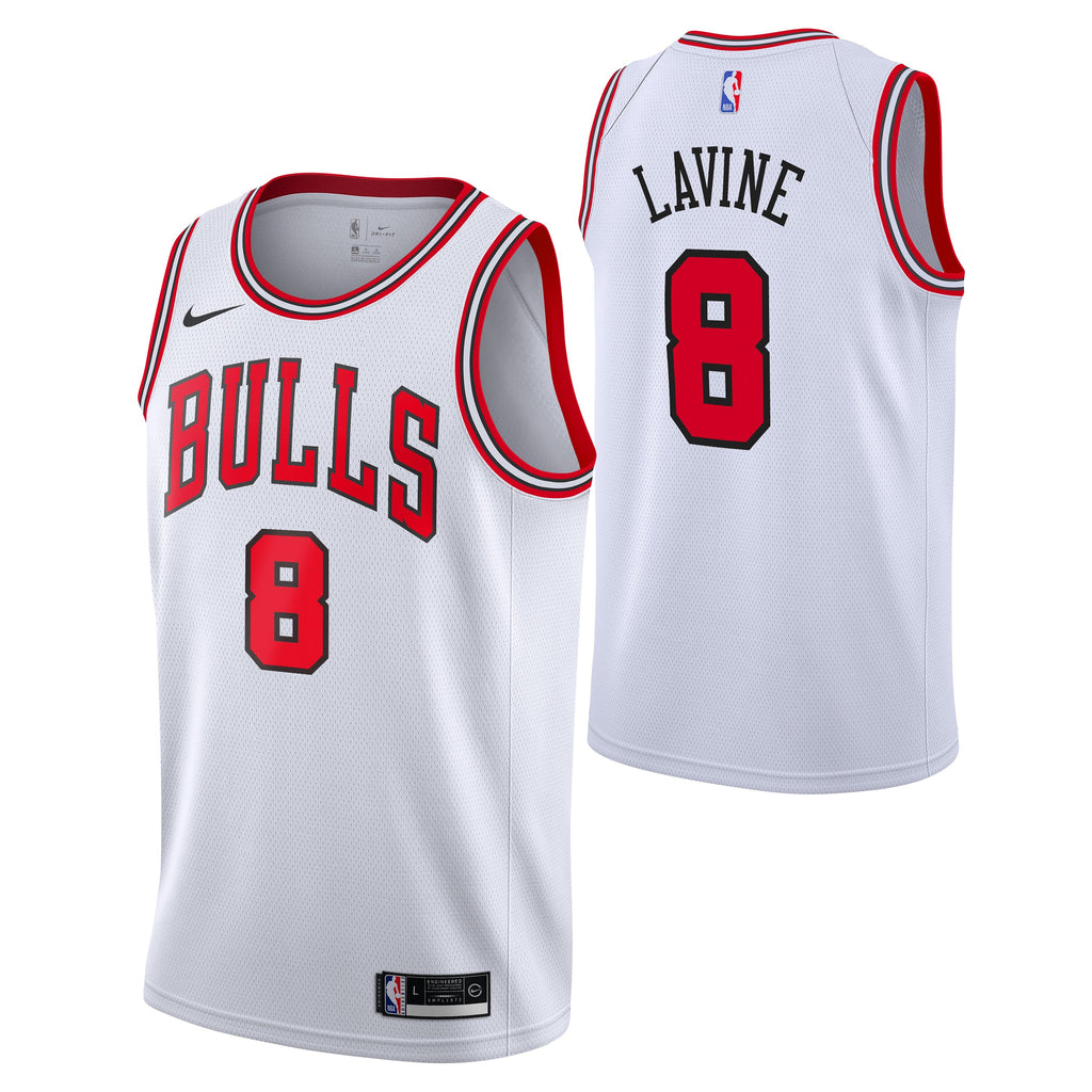 Youth Chicago Bulls Zach Lavine White Nike Swingman Icon Jersey product image 1, provided for visual reference and product