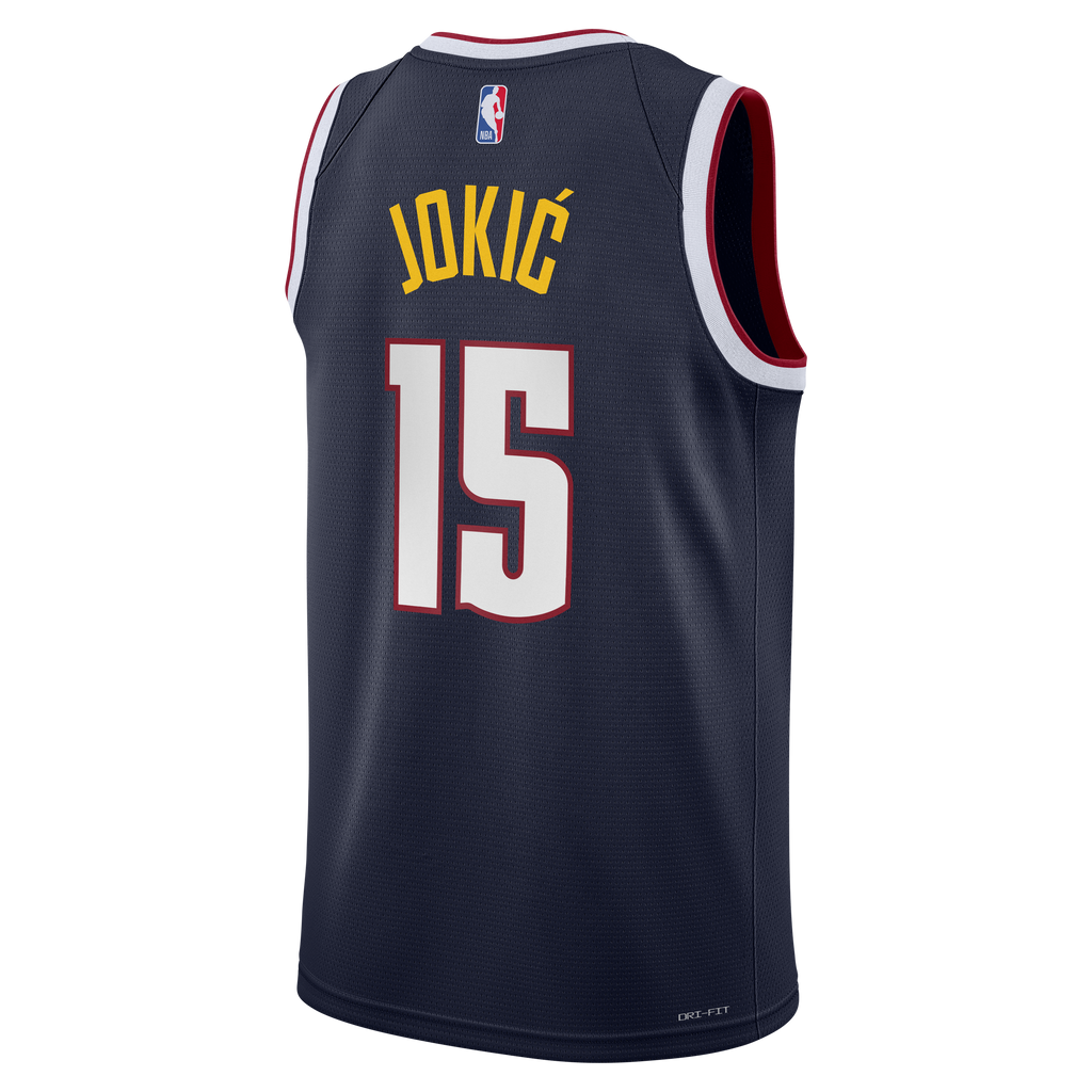 Youth Golden Denver Nuggets Nikola Jokic Nike Navy Swingman Icon Jersey product image 3, provided for visual reference and