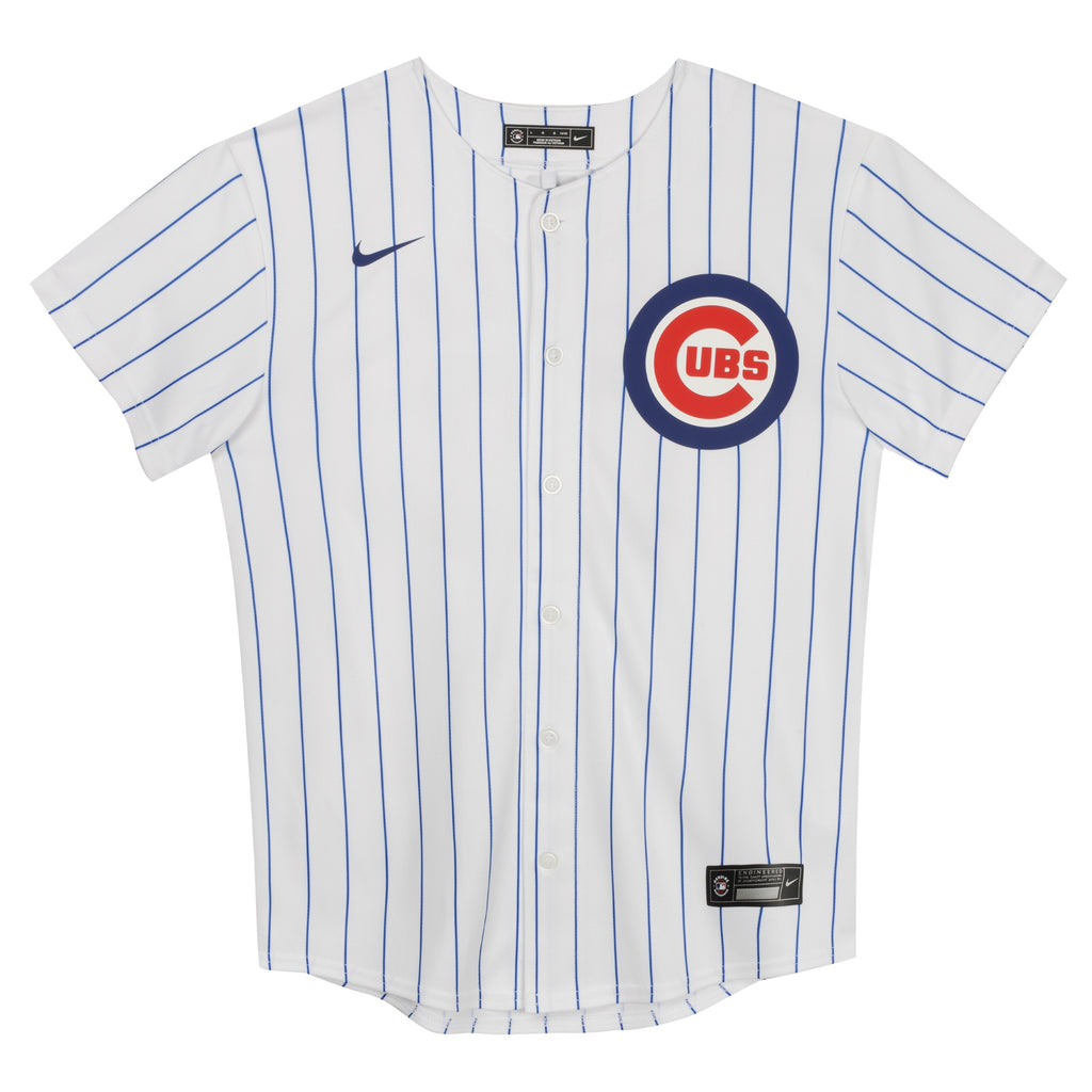 Kids Dansby Swanson Chicago Cubs Child Nike White Home Game Replica Jersey product image 2, provided for visual reference