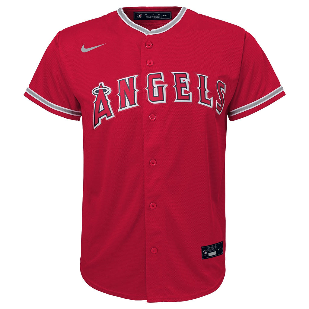 Preschool Mike Trout Los Angeles Angels Nike Red Child Replica Team Jersey product image 2, provided for visual reference
