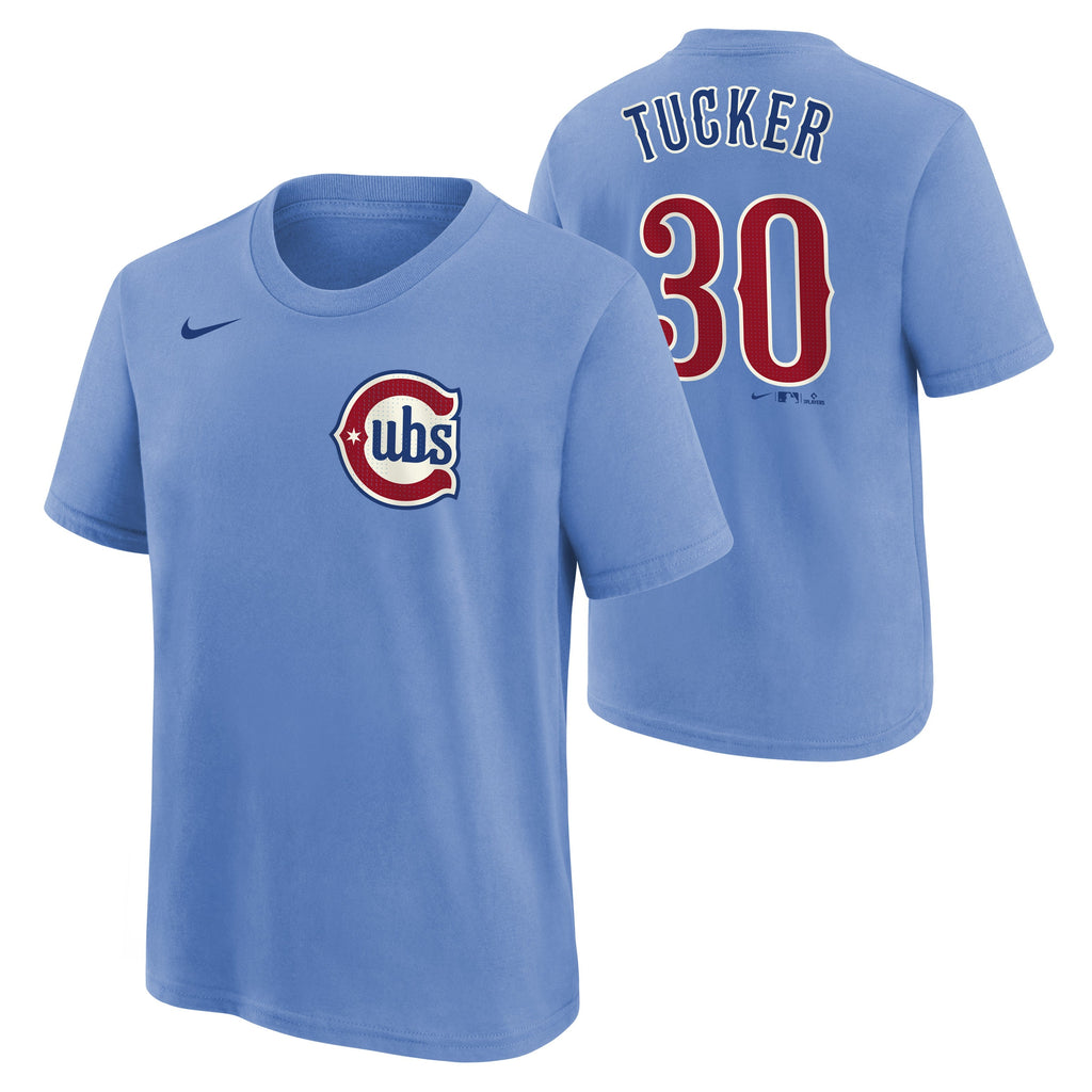 Youth Chicago Kyle Tucker Blues Alternate Nike Name And Number T-Shirt product image 1, provided for visual reference and