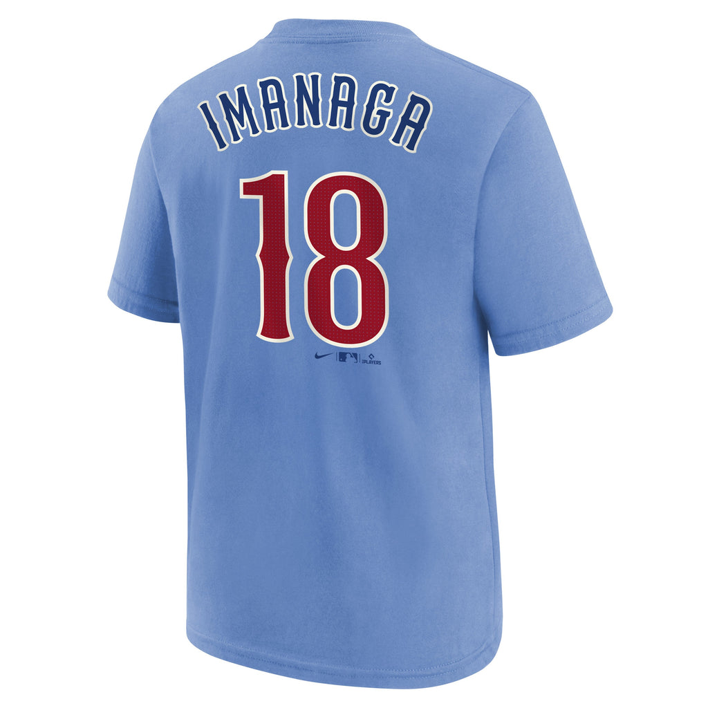 Youth Chicago Cubs Shota Imanaga Blues Alternate 2 FUSE Nike Name And Number T-Shirt product image 3, provided for visual