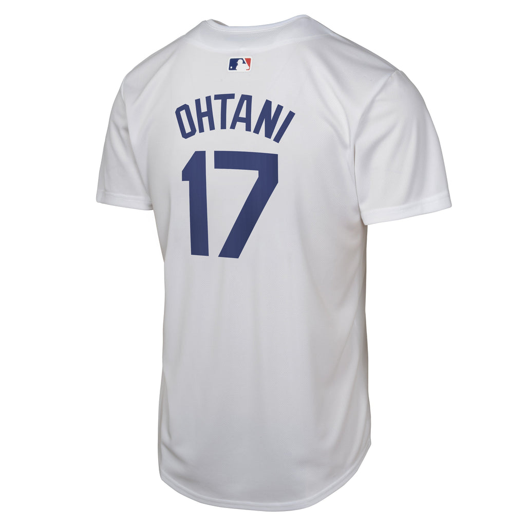 NIKE Youth Shohei Ohtani Los Angeles Dodgers White Home Replica Game Jersey product image 3, provided for visual reference