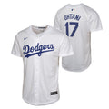 NIKE Youth Shohei Ohtani Los Angeles Dodgers White Home Replica Game Jersey product image 1, provided for visual reference