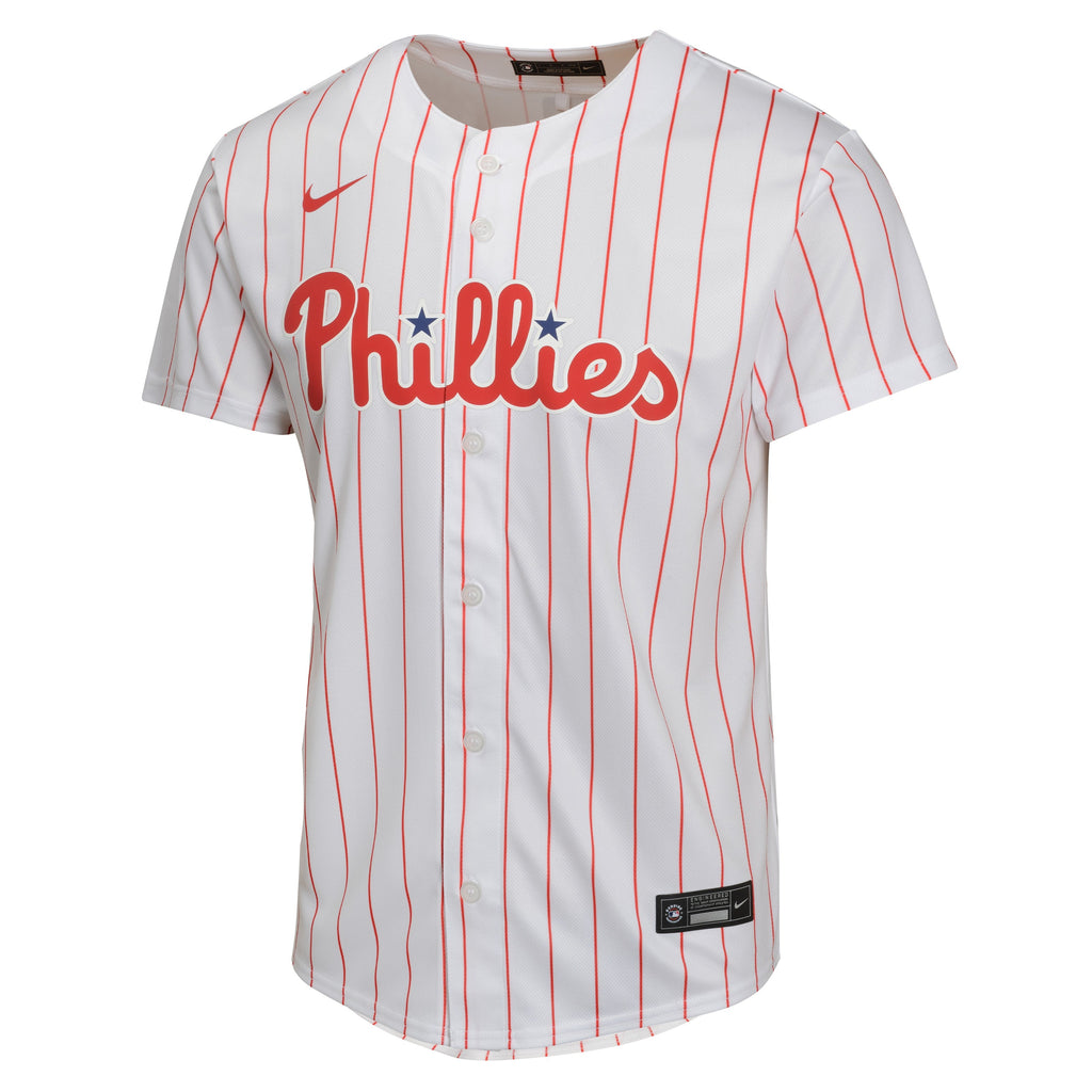 Youth Bryce Harper Philadelphia Phillies NIKE White Home Game Replica Jersey product image 2, provided for visual reference