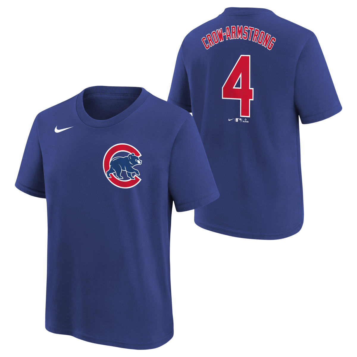 Child Chicago Pete Crow-Armstrong Royal Blue Nike Name And Number T-Shirt product image 1, provided for visual reference and