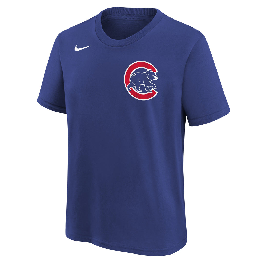 Youth Chicago Cubs Dansby Swanson Nike FUSE Royal Blue Name & Number T-Shirt product image 2, provided for visual reference