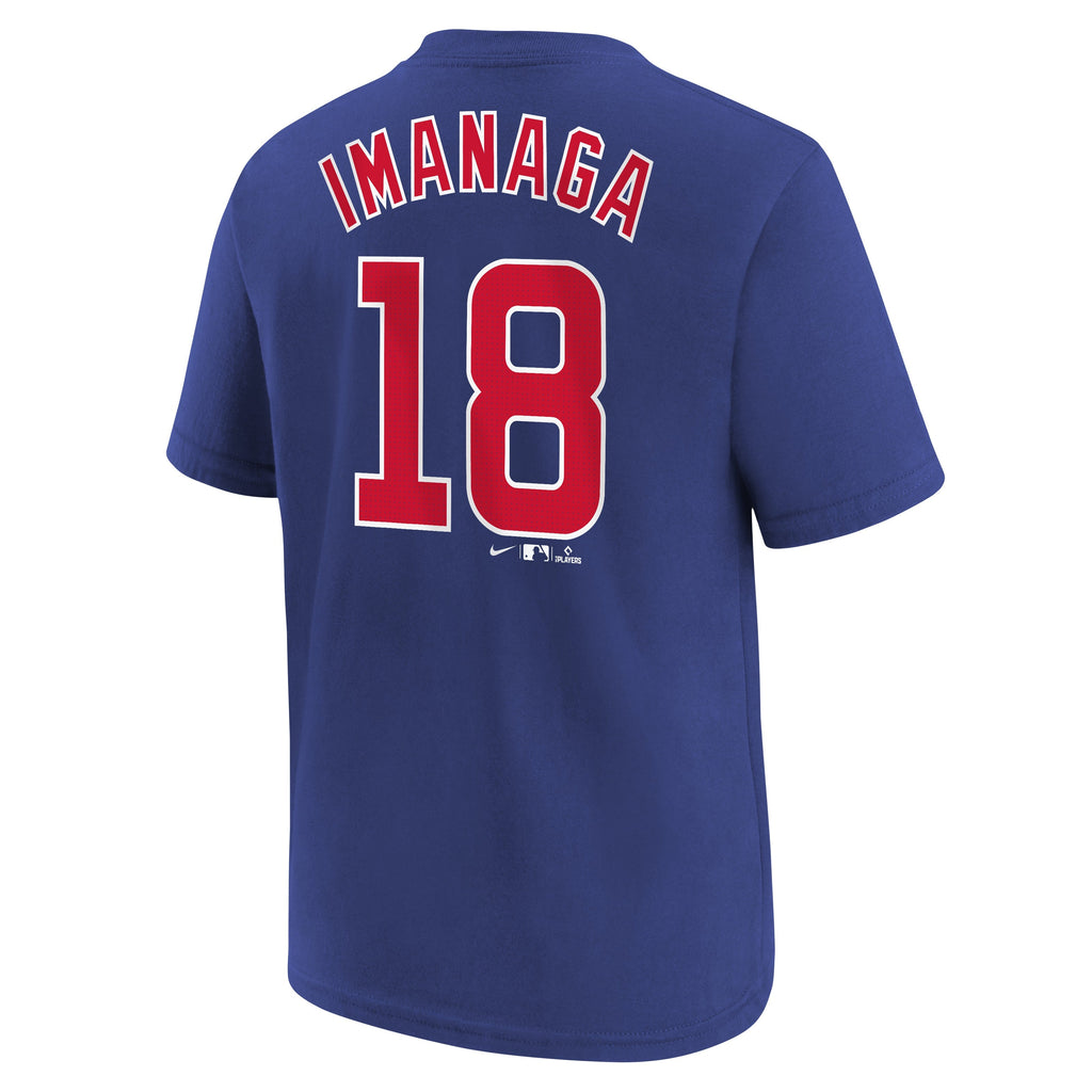 Youth Chicago Cubs Shota Imanaga Royal Nike Name And Number T-Shirt product image 3, provided for visual reference and
