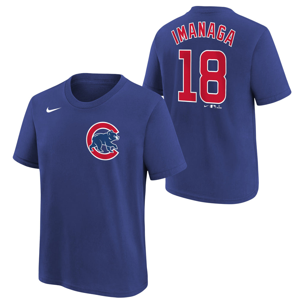 Youth Chicago Cubs Shota Imanaga Royal Nike Name And Number T-Shirt product image 1, provided for visual reference and