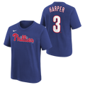 Youth Bryce Harper Nike Royal Blue FUSE Player Name & Number T-Shirt product image 1, provided for visual reference and