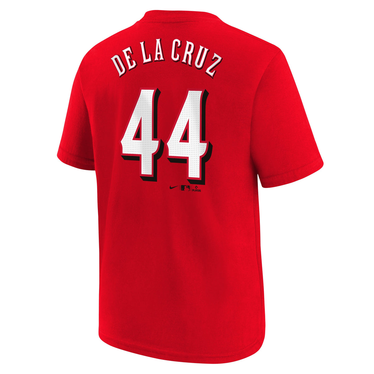 Youth Cincinnati Reds Elly De La Cruz Nike FUSE Red Player Name & Number T-Shirt product image 3, provided for visual