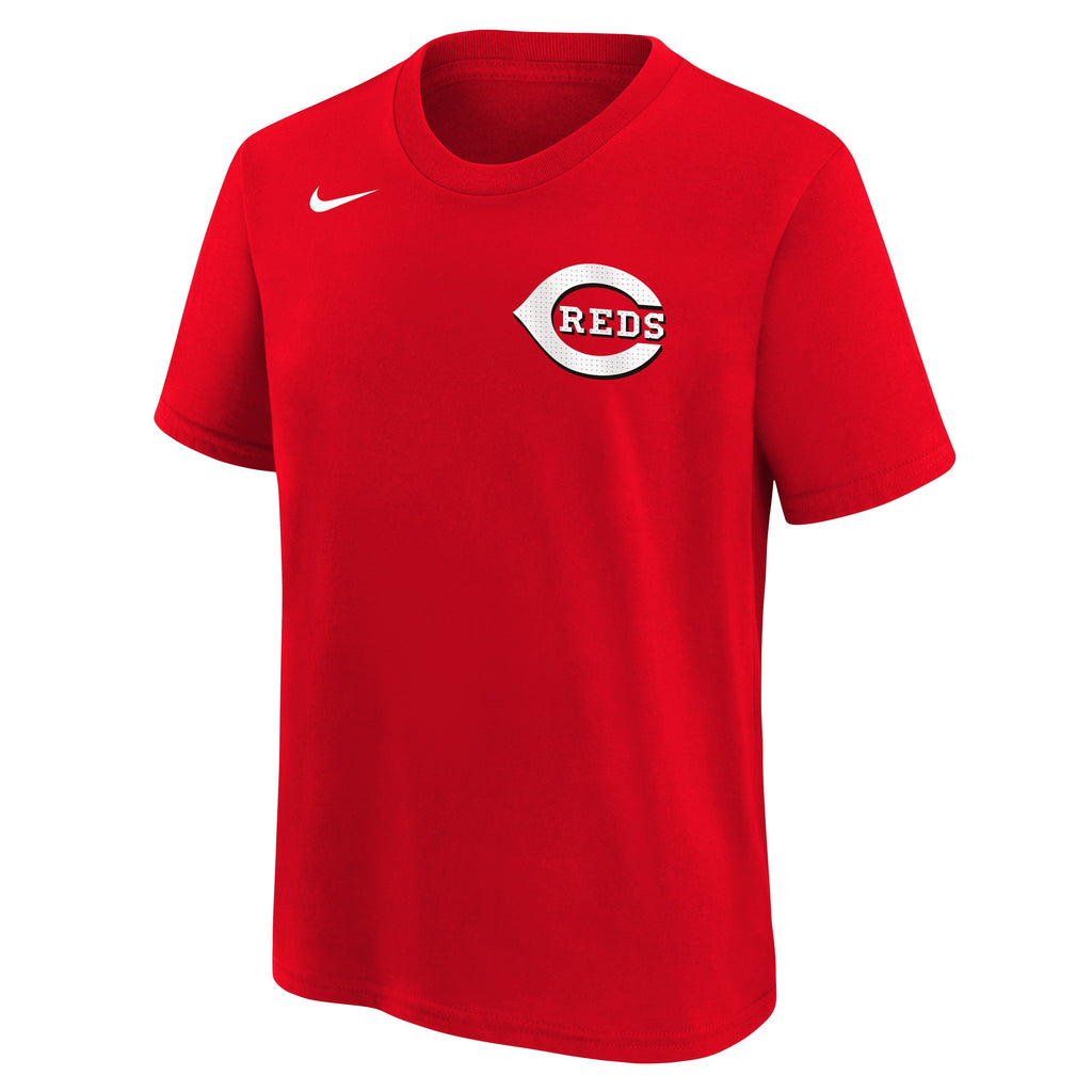 Youth Cincinnati Reds Elly De La Cruz Nike FUSE Red Player Name & Number T-Shirt product image 2, provided for visual