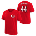 Youth Cincinnati Reds Elly De La Cruz Nike FUSE Red Player Name & Number T-Shirt product image 1, provided for visual