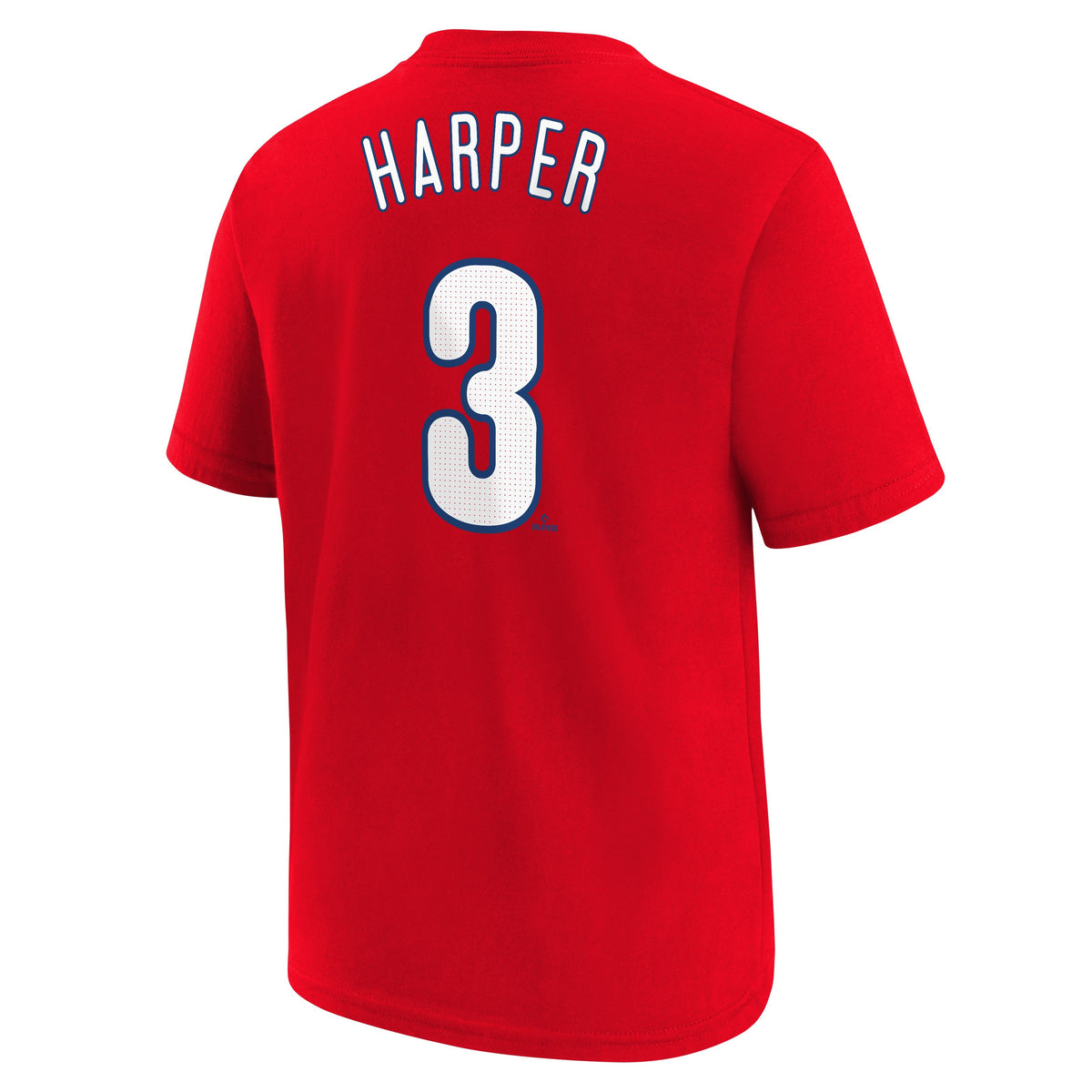 Youth Bryce Harper Nike Red FUSE Player Name & Number T-Shirt product image 3, provided for visual reference and product